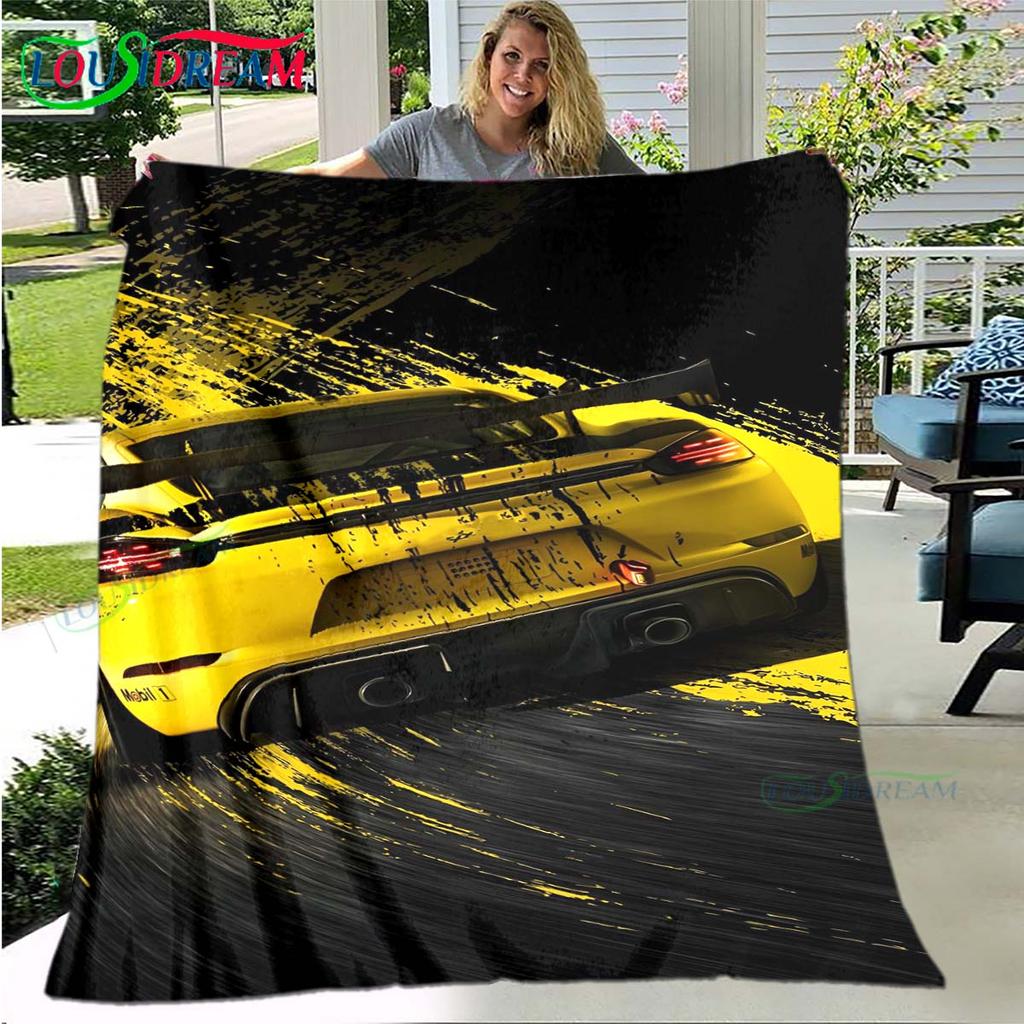 Cartoon N-Need for Speed Print Blanket,Flannel Throw Blanket for Bed Sofa Picnic Office Hiking Leisure Nap N-NFS Birthday Gift