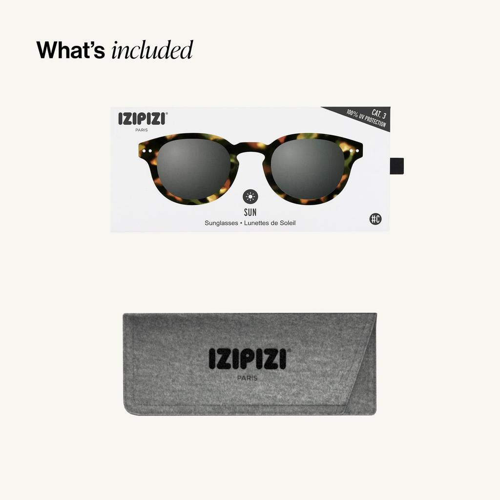 IZIPIZI SUN Sunglasses for Men Women Pantos with Gray UV Category 3 Medium #C & – Bio-Based Frames, Scratch-Resistant Lenses, 100% Protection,