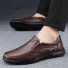 Fashion Male Business Loafers Classic Slip On Flats Casual Footwear New Antiskid Driving Shoes Genuine Leather Men Boat Shoes Breathabl