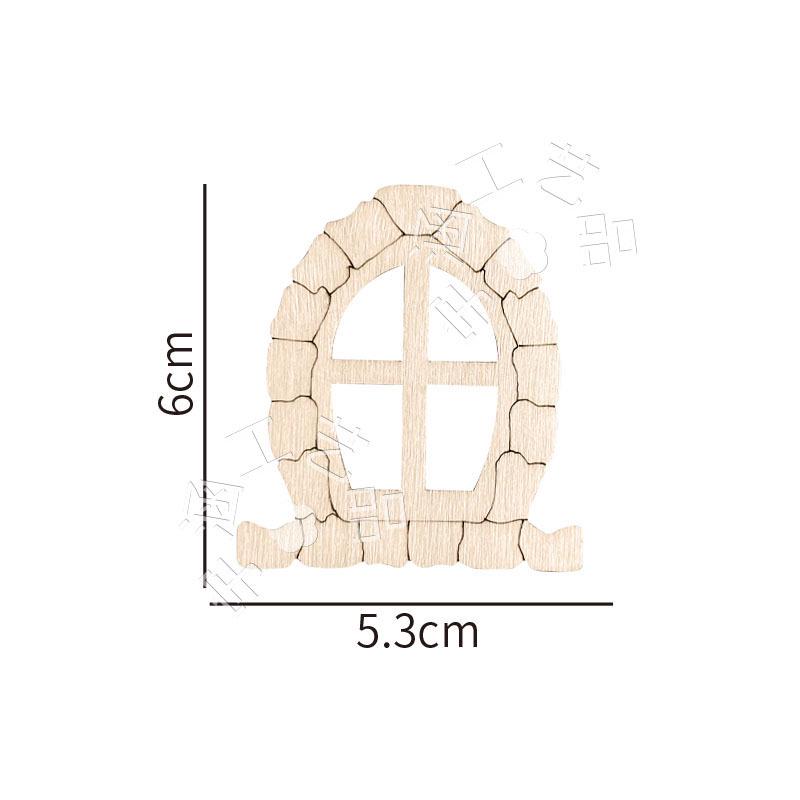 Wooden Fairy Door & Window Set - DIY Unfinished Garden Accessory