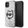 Etui Do iPhone 11 Karl Lagerfeld Glitter Choupette Srebrne
