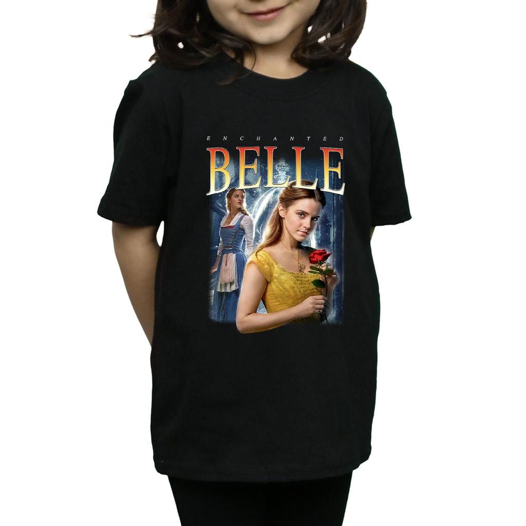 Disney Girls Beauty And The Beast Belle Montage Cotton T-Shirt