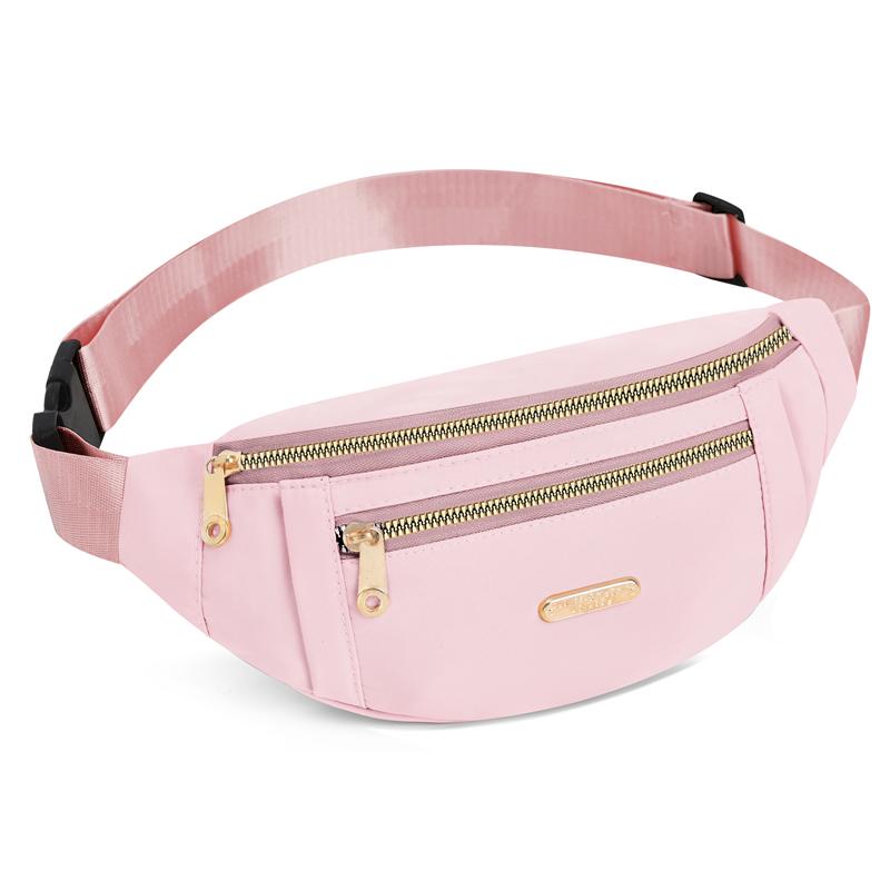 Waist Bags for Women Polyester Leisure Color Waist Bag Shoulder Crossbody Chest Bags Handbags All-Match Messenger Belt Bags