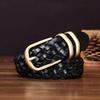 Personalized Fashion Trend, Hand-Woven Belt For Women, Free Punching, Versatile Retro Pure Cowhide Woven Genuine Leather Belt For Women