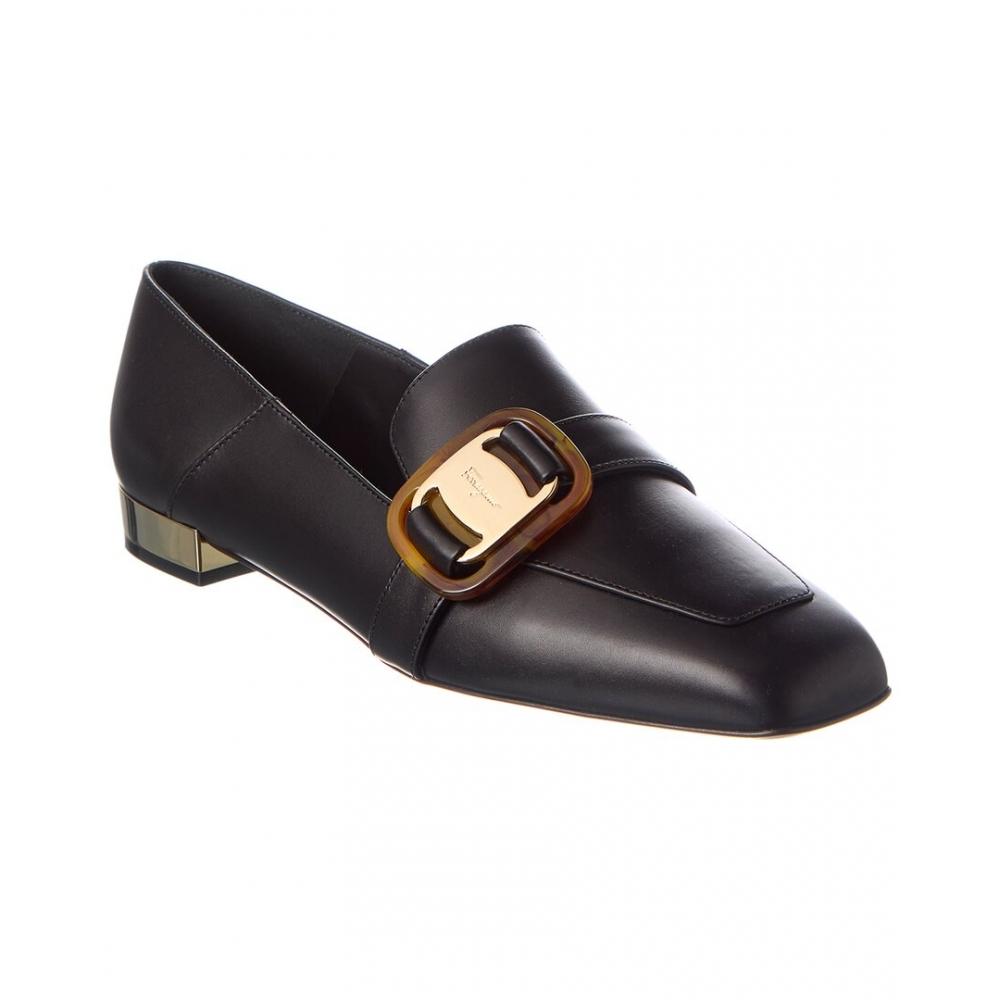

Salvatore Ferragamo Кожаные лоферы Ferragamo Wang черный