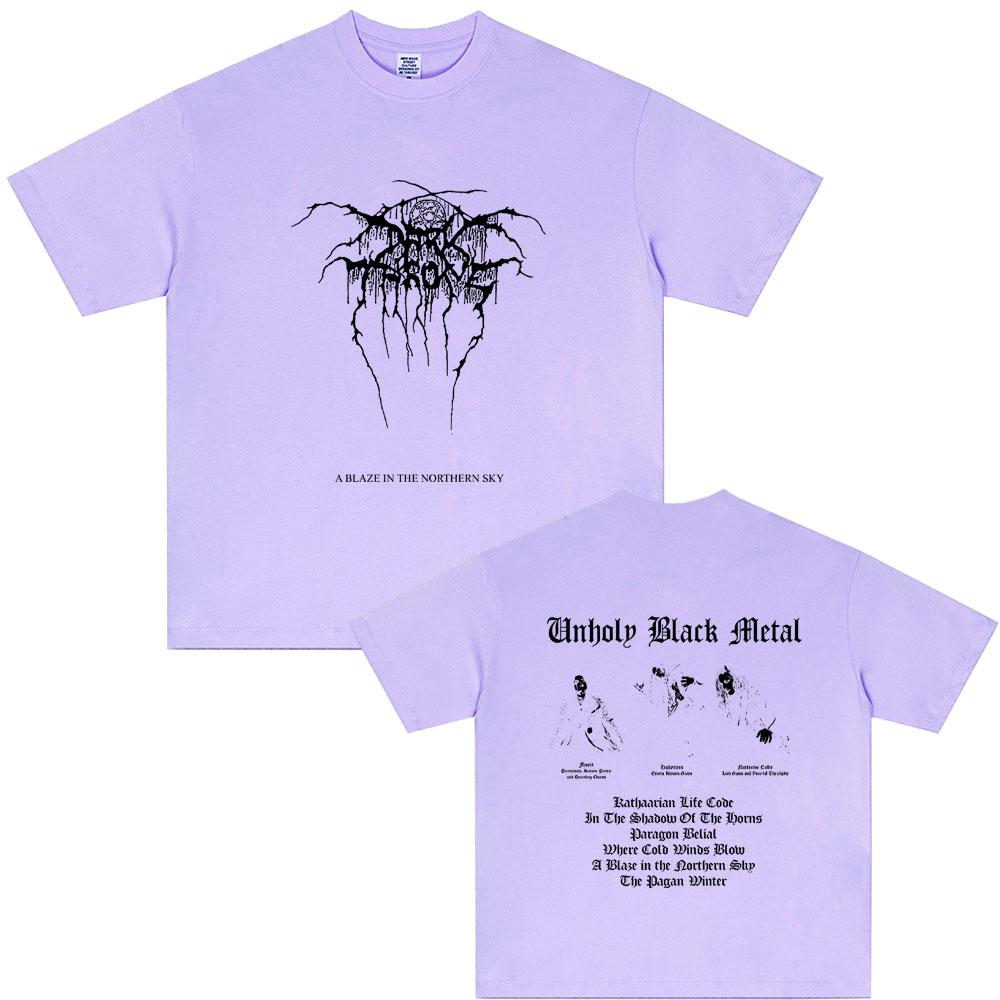 Mayhem A Blaze in The Northern Sky Graphic T-shirt Summer Men Women Clothing Death Black Metal Rock Tshirt Male Vintage T Shirts