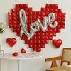 Wedding Season Love and Red Heart Balloon Set, Wedding Season Decoration, Anniversary, Romantic Mother's Day Decoration