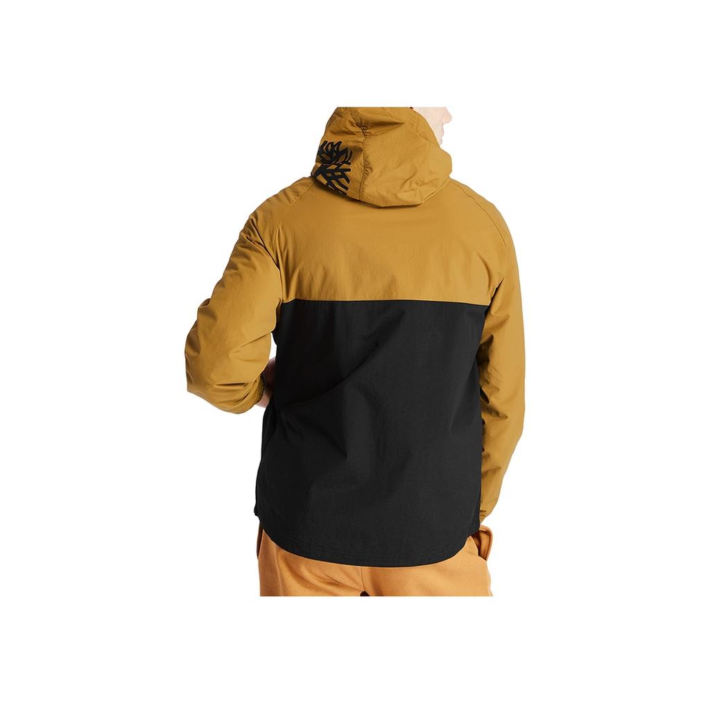 Timberland Color Block Half Zip Hooded Pullover Jacket Men Jackets Wheat A2BUU-P57
