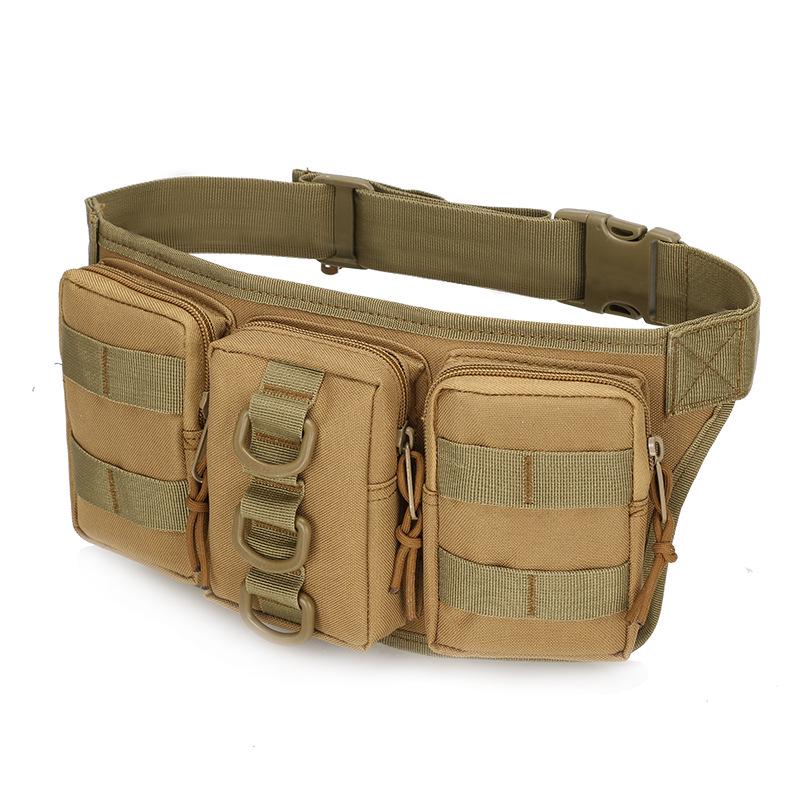 Tactical Camouflage Waterproof Fanny Pack for Outdoor, Cycling, and Mountaineering with Three Compartments