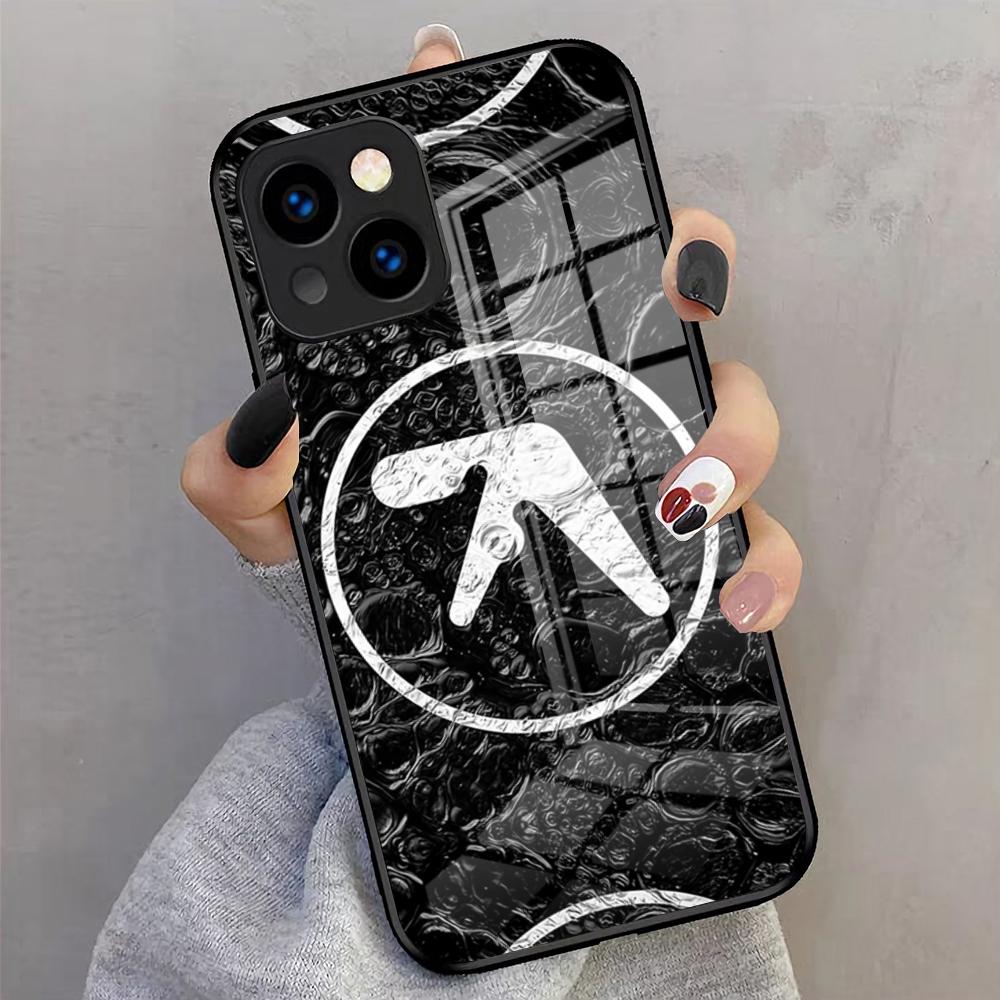 

Aphex Twin-es Logo Phone Case For IPhone 17 Pro Max 16 15 14 Pro Max 13 11 X Xs Xr 8 7Plus Glass Cover iPhone 12 Pro Max