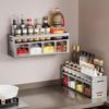 Wall-Mounted Kitchen Seasoning Rack: Punch-Free Multifunctional Condiment Jar and Bottle Storage Set