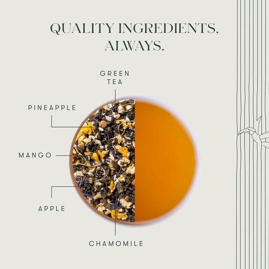 LUXMI Estates Indian Passion Green Tea 50Gm| Usda Certified Organic Darjeeling Green Tea | Mango Passion Fruit Green Tea