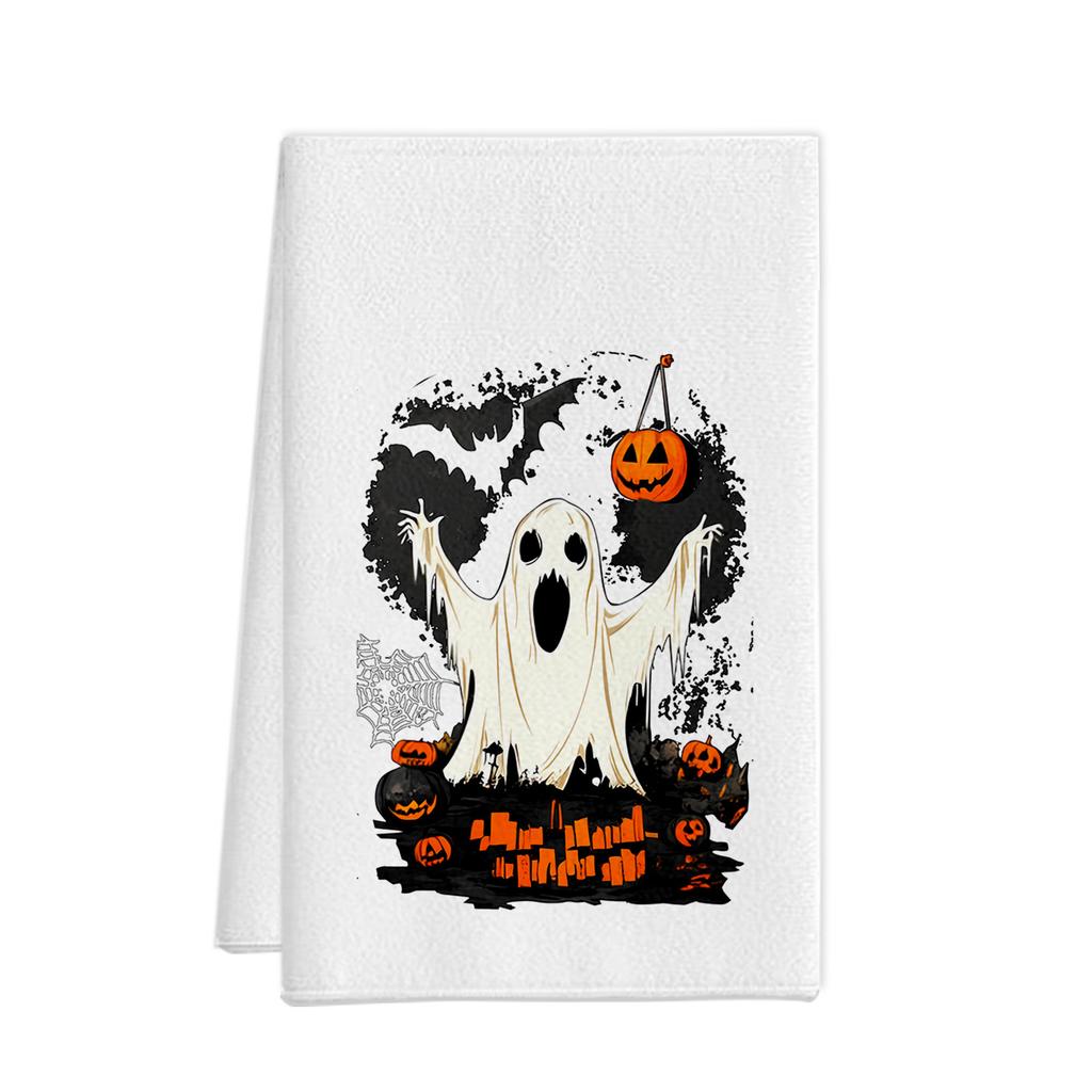 Halloween Towel Ornament Gift Microfiber Printing Kitchen Towel Special Dish Towel Rag
