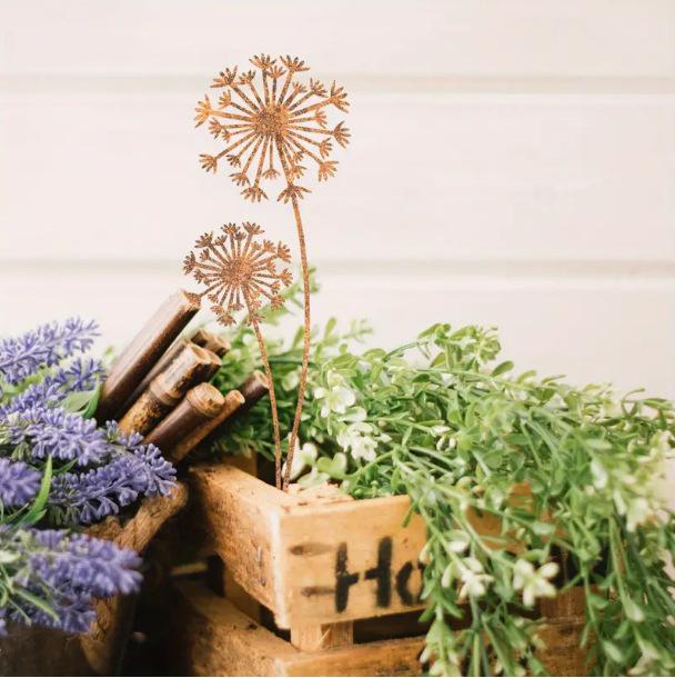 Dandelion Metal Wall Sculpture - Rustic Home Decor