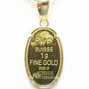 Pure Gold Coin Oval Portrait of 24K Gold 18K Gold A00775 Pendant, 1.0 Gram, Form, Mary, Frame, Frame, [Gift Wrapped]