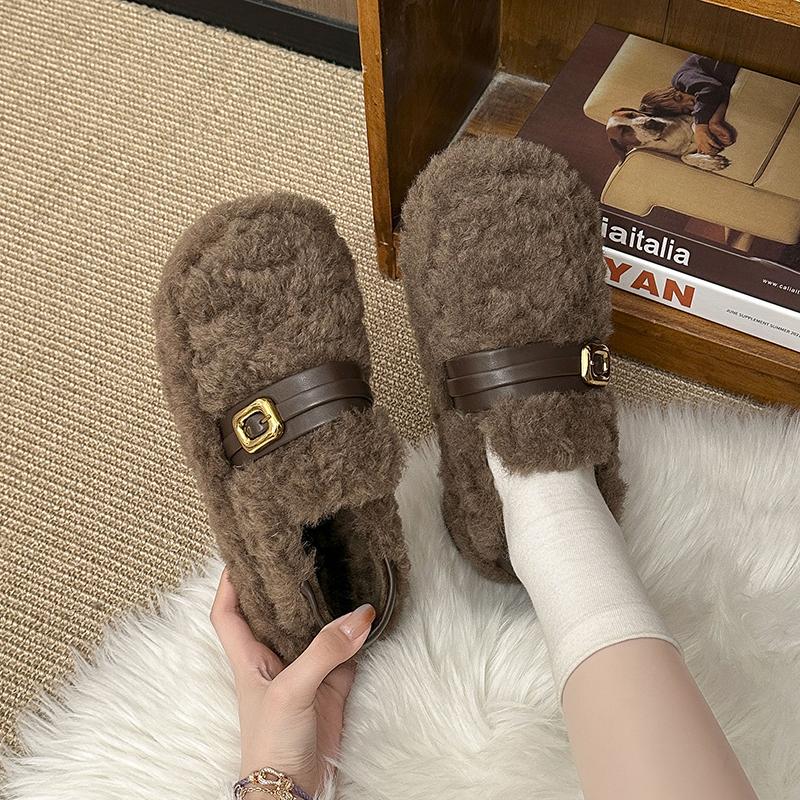 2026 New Winter Versatile Fashion Leisure with Velvet Warm and Comfortable Cotton Shoes for Women's Postpartum Hair