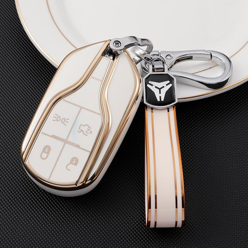 Maserati Key Cover for Levante, Levante SUV, and Ghibli - Protective Shell with Keychain.