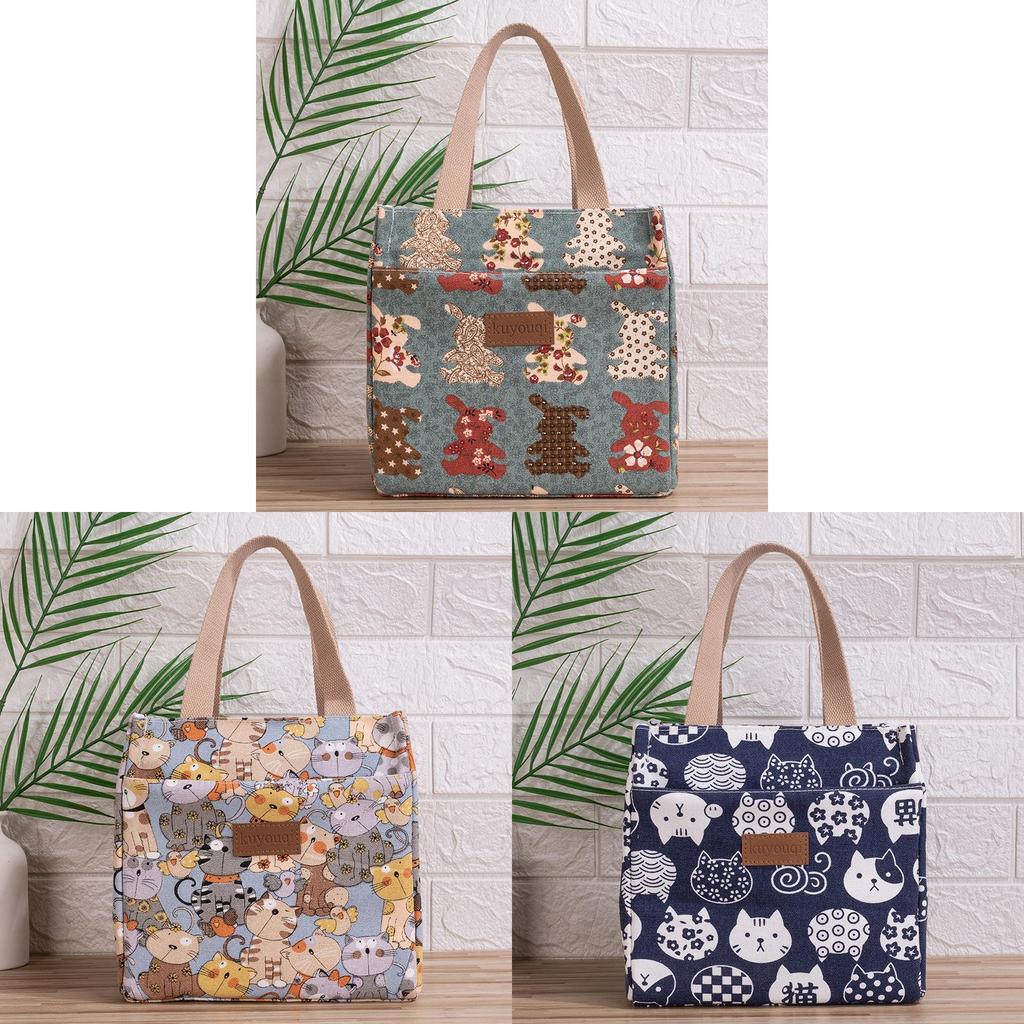 Style Canvas Lunch Tote With Heat Retention For Work And School