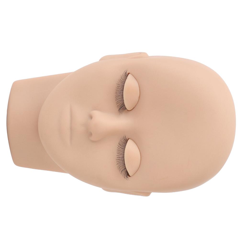 Eyelash Mannequin Head Double Laryer Eyelash Extension Removable Eyelids Makeup Practice Head