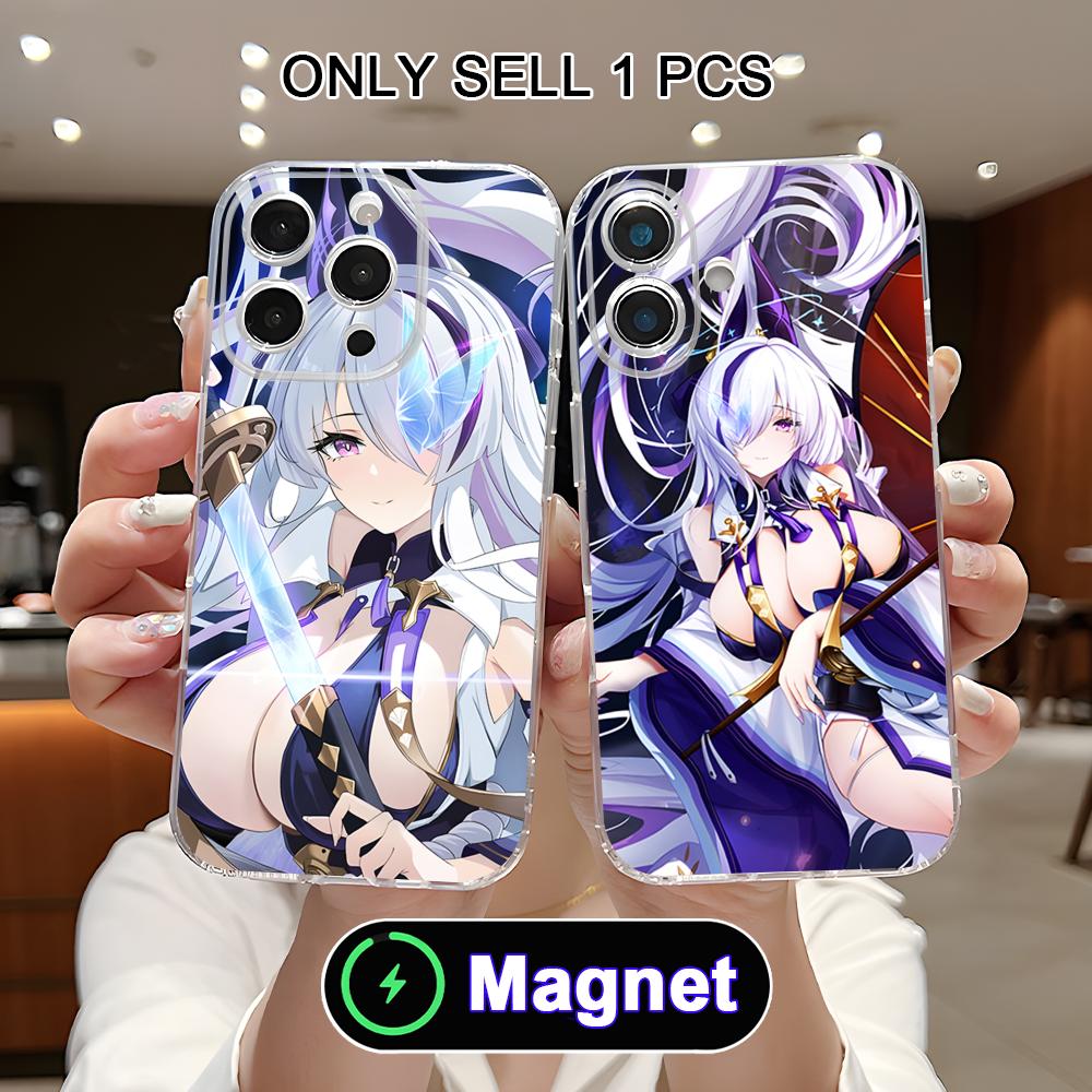 Azur Lane Unzen Clear TPU Magsafe Mobile Phone Case for iPhone 17 16 15 14 13 12 11 Air Pro Max Plus Mini Colorful Cover