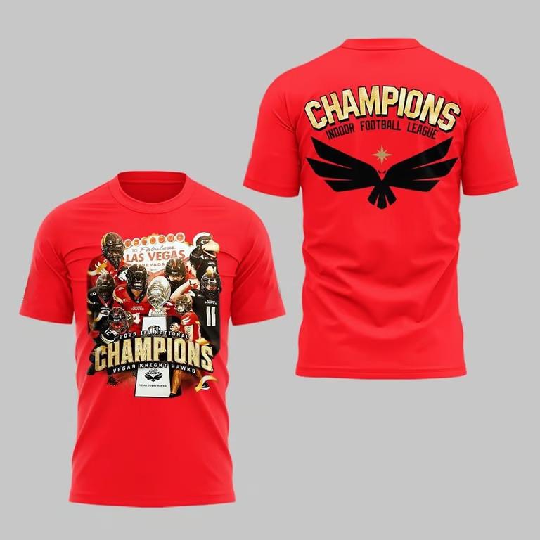 Vegas Knight Hawks Champions Indoor Football League 2025 T-Shirt Unisex T-Shirt S