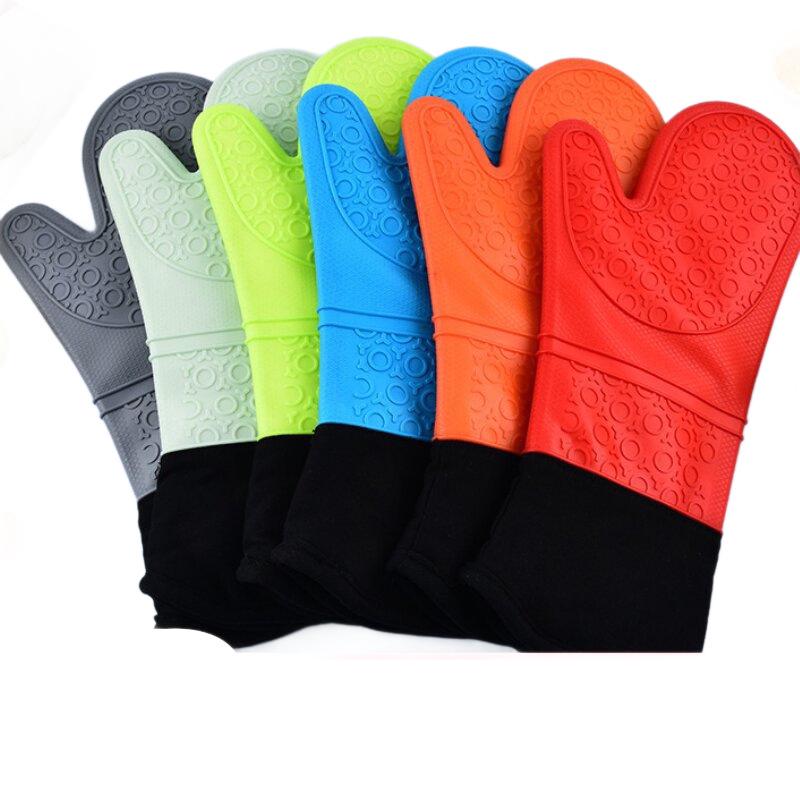 Silicone Heat-Resistant Non-Slip Oven Gloves for Kitchen Baking