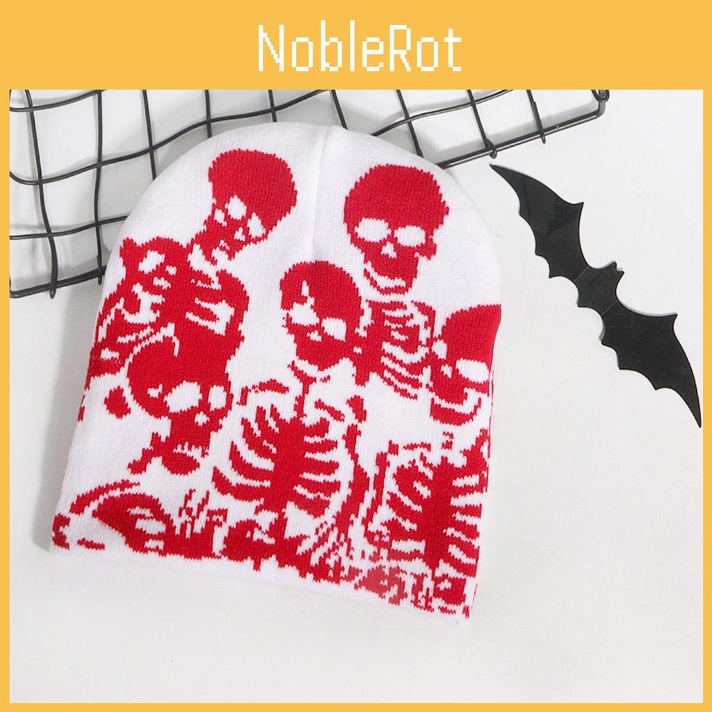 Fashionable Skull Design Knitted Cap With Warmth Function For Youth Urban Style