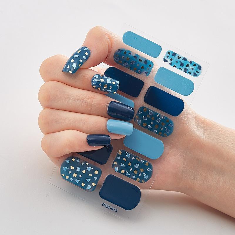 32 Vibrant Colors Semi-Cured Gel Nail Wraps, Long-Lasting French Nail Decal, Full Cover Waterproof Sticker