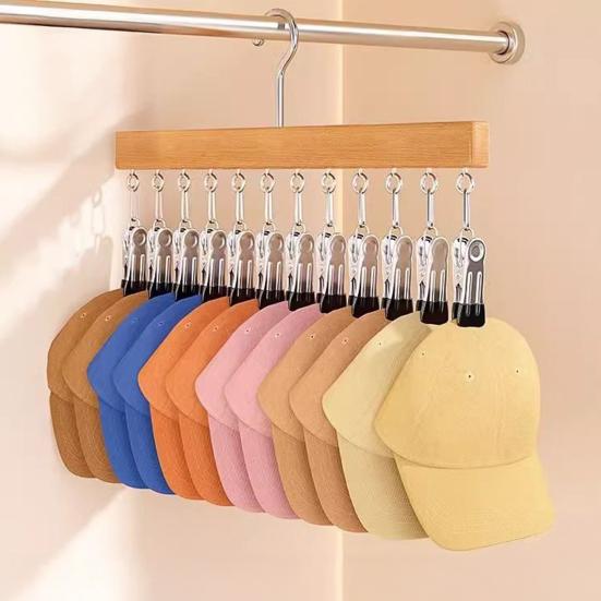 Closet Organizer Leggings Hanger with 10 or 12 Clips Space Saving Pants Hanger No Trace Metal Clips for Yoga Pants Jeans Skirts T-Shirts
