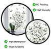 Creative Black White Sketch Line Art Peony Butterfly Static Cling Wall Sticker for Kitchen Bathroom No Glue Home Decor