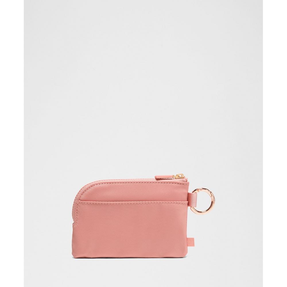 Lululemon Clippable Card Pouch Tea Rose Parfait Pink Rose Gold