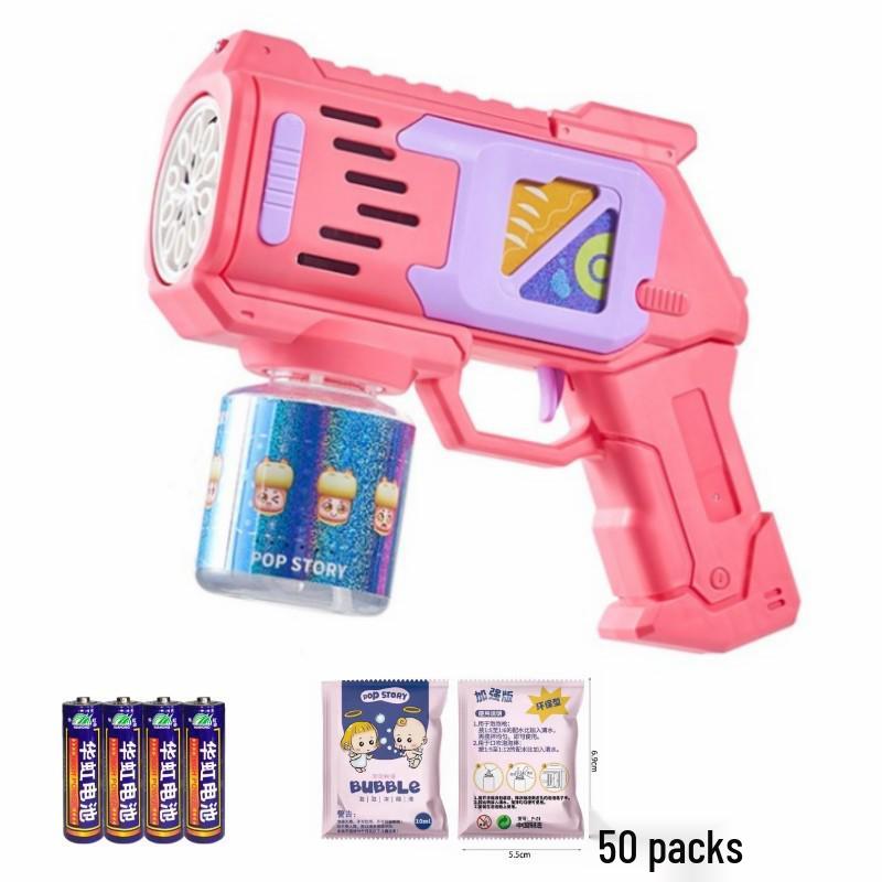 Leak-Proof Automatic Bubble Gun Toy: Light-Up for Kids - Ideal Christmas or Birthday Gift