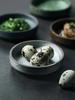 Retro Ceramic Round Sauce Dish Hot Pot Seasoning Dipping Plate Bowl Small Flavor Plates Creative Snack Vinegar Soy Sauce Dishes