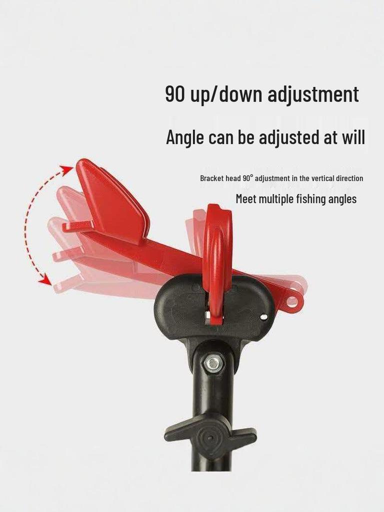 Universal Anti-shake Fishing Rod Holder with Self-locking Turret Bracket and Extended Ground Stake