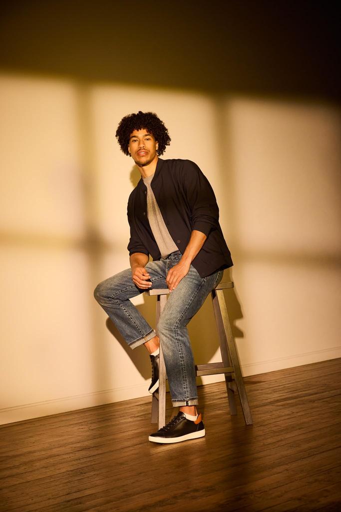 Casual Sneakers Soft 7 Genuine Leather Casual Sneakers cm 3E [ECCO] Men's BLACK/COGNAC 25.5