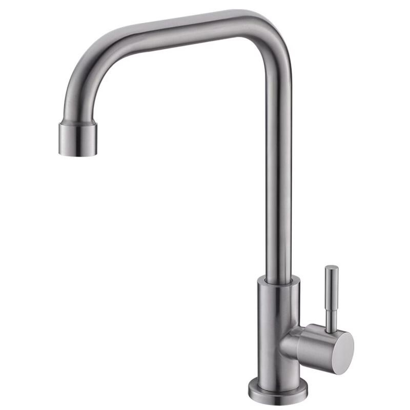 TLXT Stainless Steel L-Shaped Single Cold Kitchen Faucet