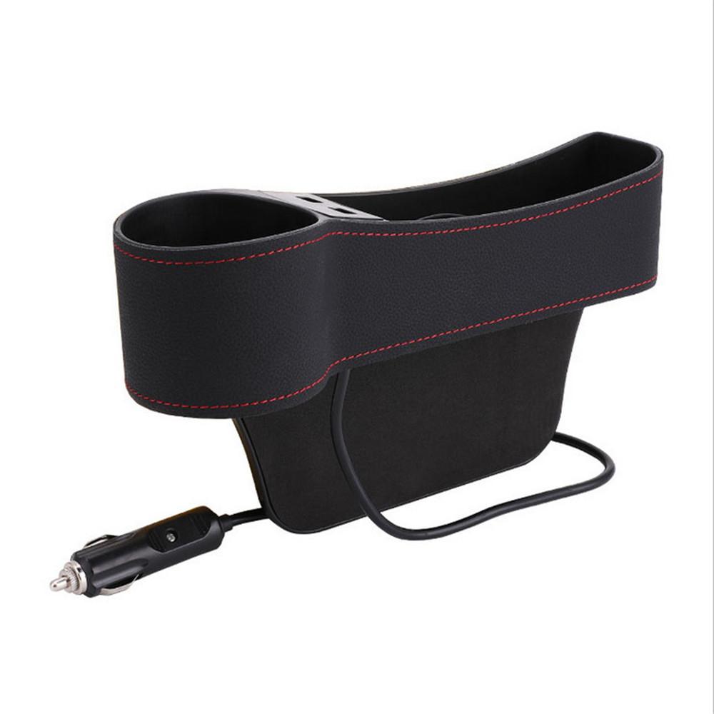 Bal oldali autósülés-rendezőhöz, USB-töltőhöz, automatikus hézagkitöltő tárolódobozhoz, PU bőr autós tartozékokhoz