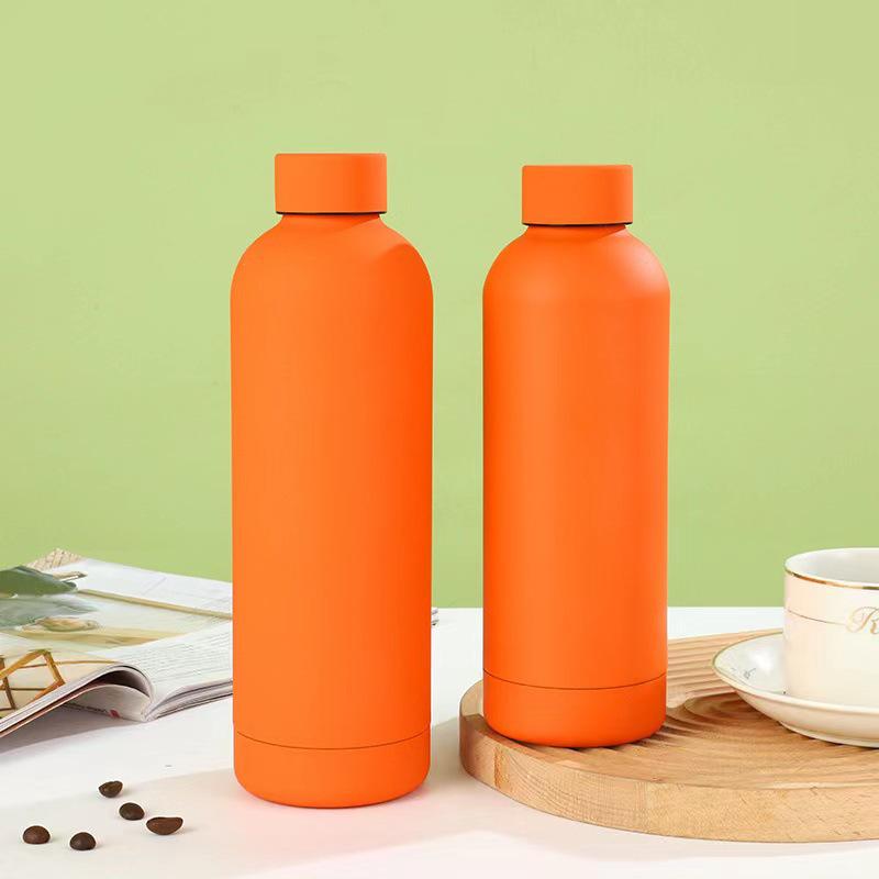 

Минималистичная термобутылка из нержавеющей стали 304 для велоспорта на открытом воздухе 500ml оранжевый