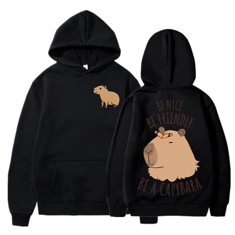 Capybara Fashion Hoodie Women Men Harajuku Autumn Winter Fleece Streetwear Pullovers Capibar