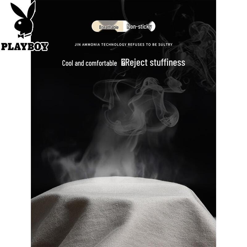 PLAYBOY Men's Summer Breathable Loose Straight Casual Pants