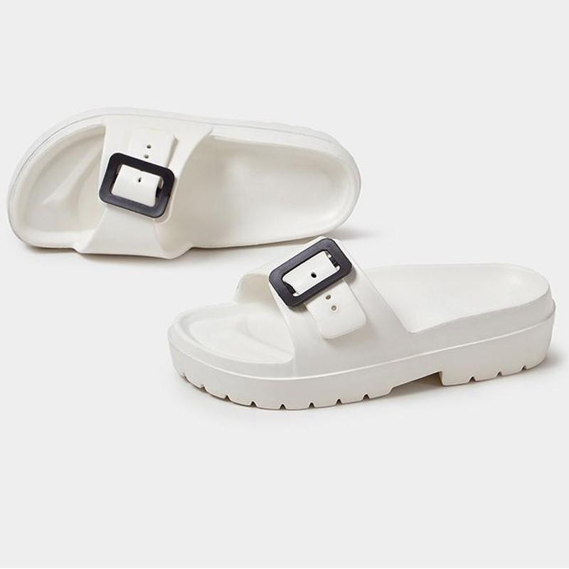 Fashion Litfun Women's Fashion Platform Sandals 2025 Summer New Outdoor Antiskid Beach Slippers With Adjustable Buckle Cozy House Slides