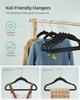 SONGMICSHOME Baby Hangers 50 Pack, Kids Hangers for Closet, 11.8 X 8.1 Inches, Rose Gold 360° Swivel Hooks, Space-Saving