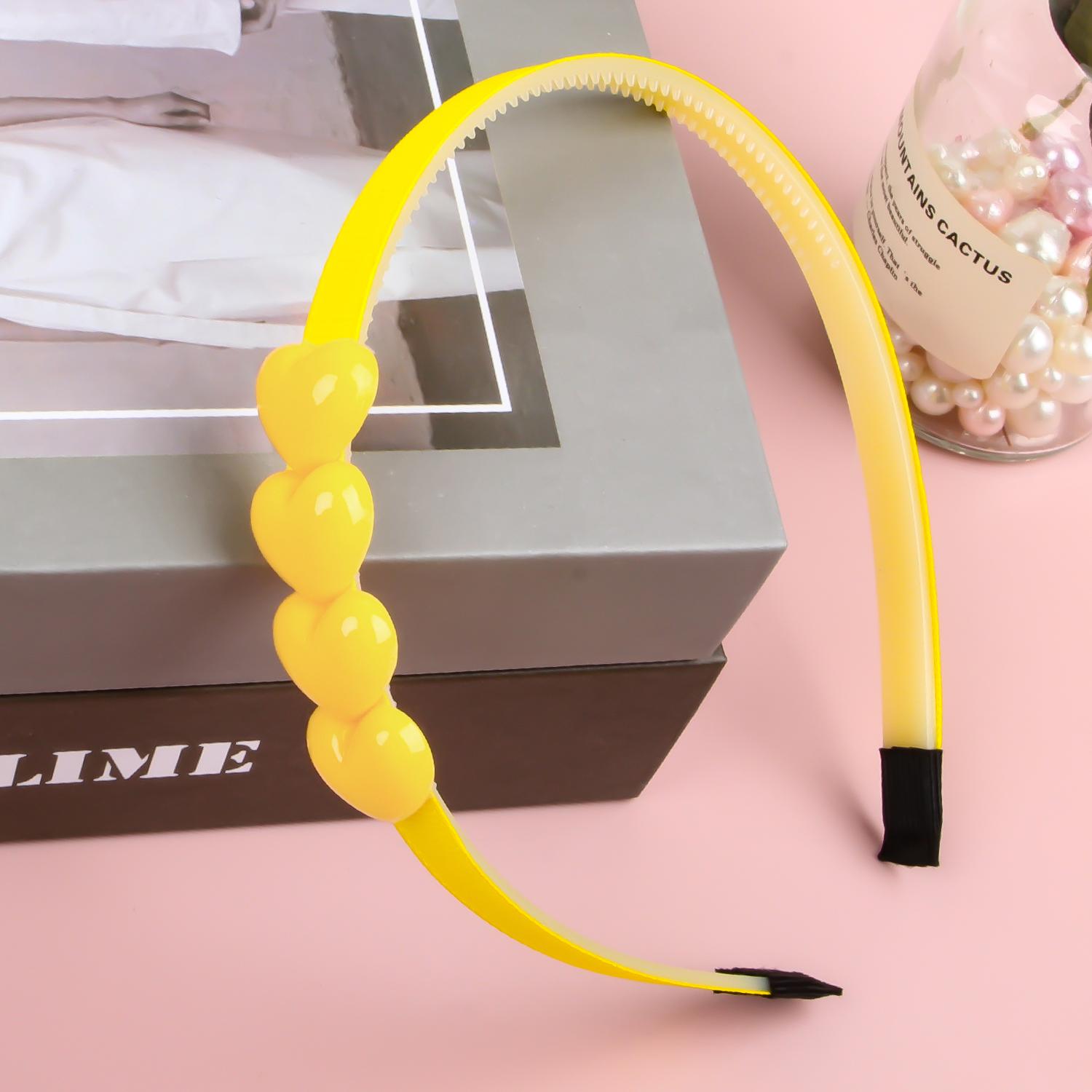 

1pc Cute Heart Headbands for Girls Candy Color Heart Shaped Hairbands Teeth Headband Children Kids Party School Hair Accessories