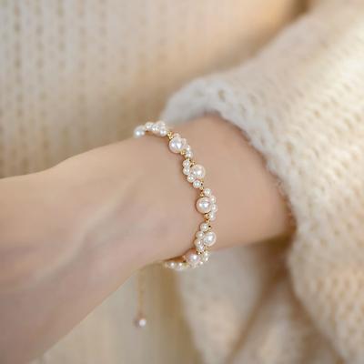Cat Claw Freshwater Pearl 14K Gold Package Light Luxury Elegance Network Red Bracelet High End Gift Small Design Girl Feeling