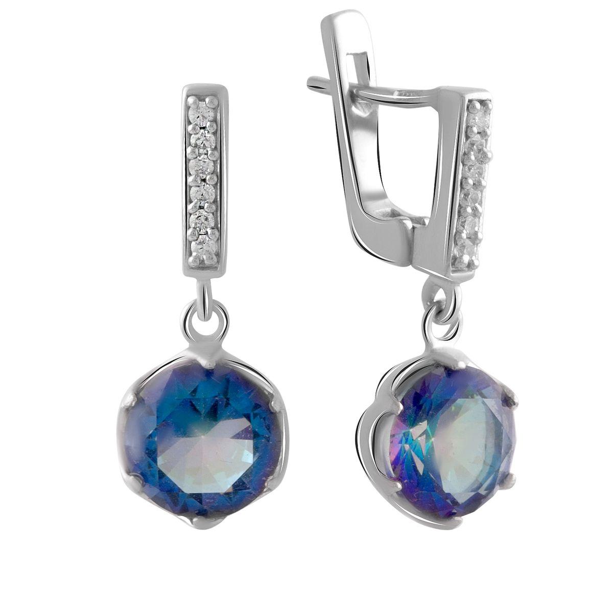 

Срібні сережки з топазом 4.558ct (2049135) різнокольорові кольору