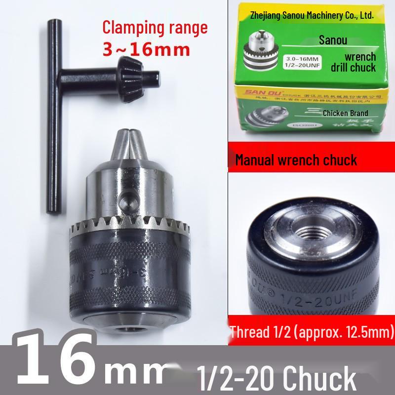 Three Gulls Drill Chuck Wrench: Light & Heavy Duty Hand and Bench Drill Press, 1-13mm.