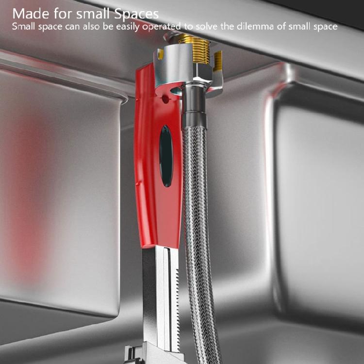 Basin Wrench Sink Wrench Set Under Sink Plumbers Wrench Multifunctional Faucet Wrench Plumbers for Bathroom Kitchen