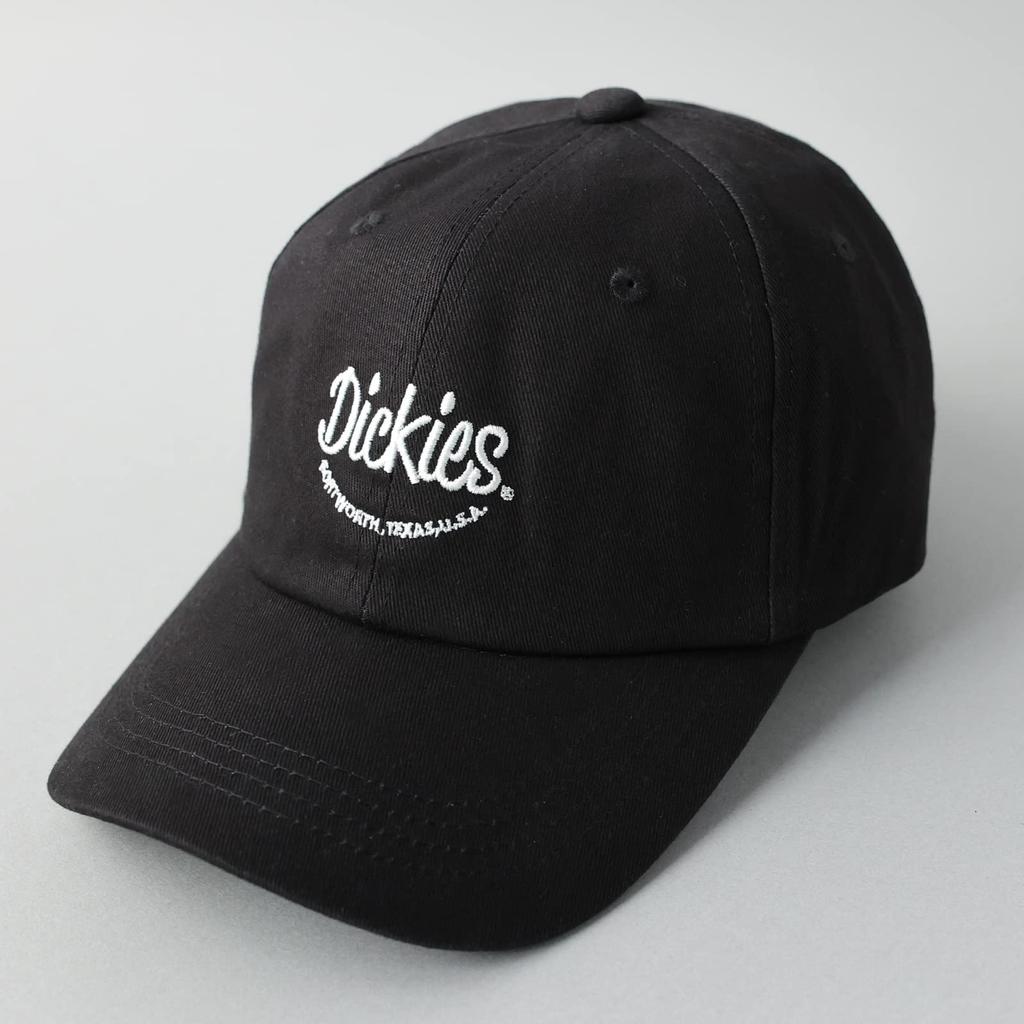 Dickies Patch Emblem Low Cap Logo Polo Cap Hat for Men and Women, Unisex, Solid Color, 874 6-Panel Cotton Baseball Cap, 024 Looking Black