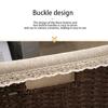 Carefully Handcrafted Rattan Storage Basket - Durable Friendly Woven Desktop Organizing Convenient Rattan Sorting