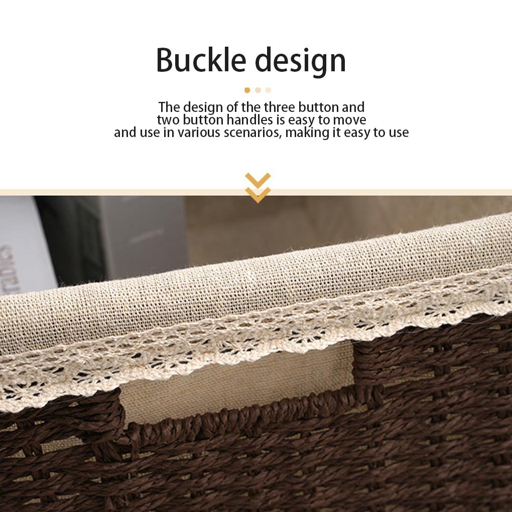 Carefully Handcrafted Rattan Storage Basket - Durable Friendly Woven Desktop Organizing Convenient Rattan Sorting